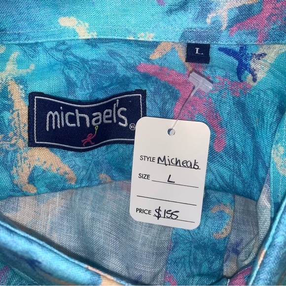 Michael’s Men’s 100% Linen Shirt. NWT. - Picture 14 of 16